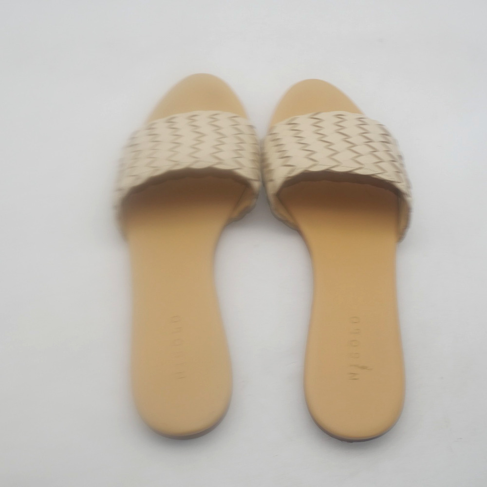 NEW Nisolo Isla Woven Leather Slide Sandals Tan Beige Neutral Women's 8 - Picture 4 of 7